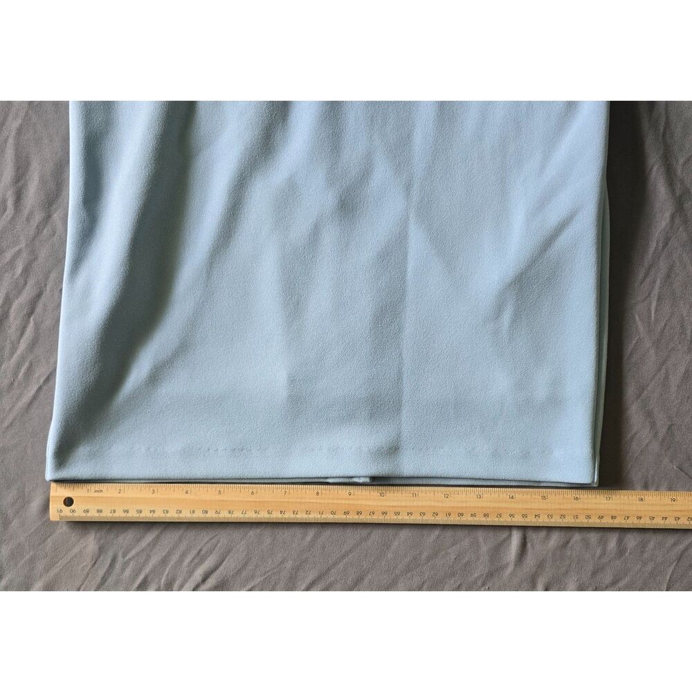 Adrianna Papell Knit Crepe Tie Waist Sheath Dress Blue Mist 4 NWT - Picture 3 of 13
